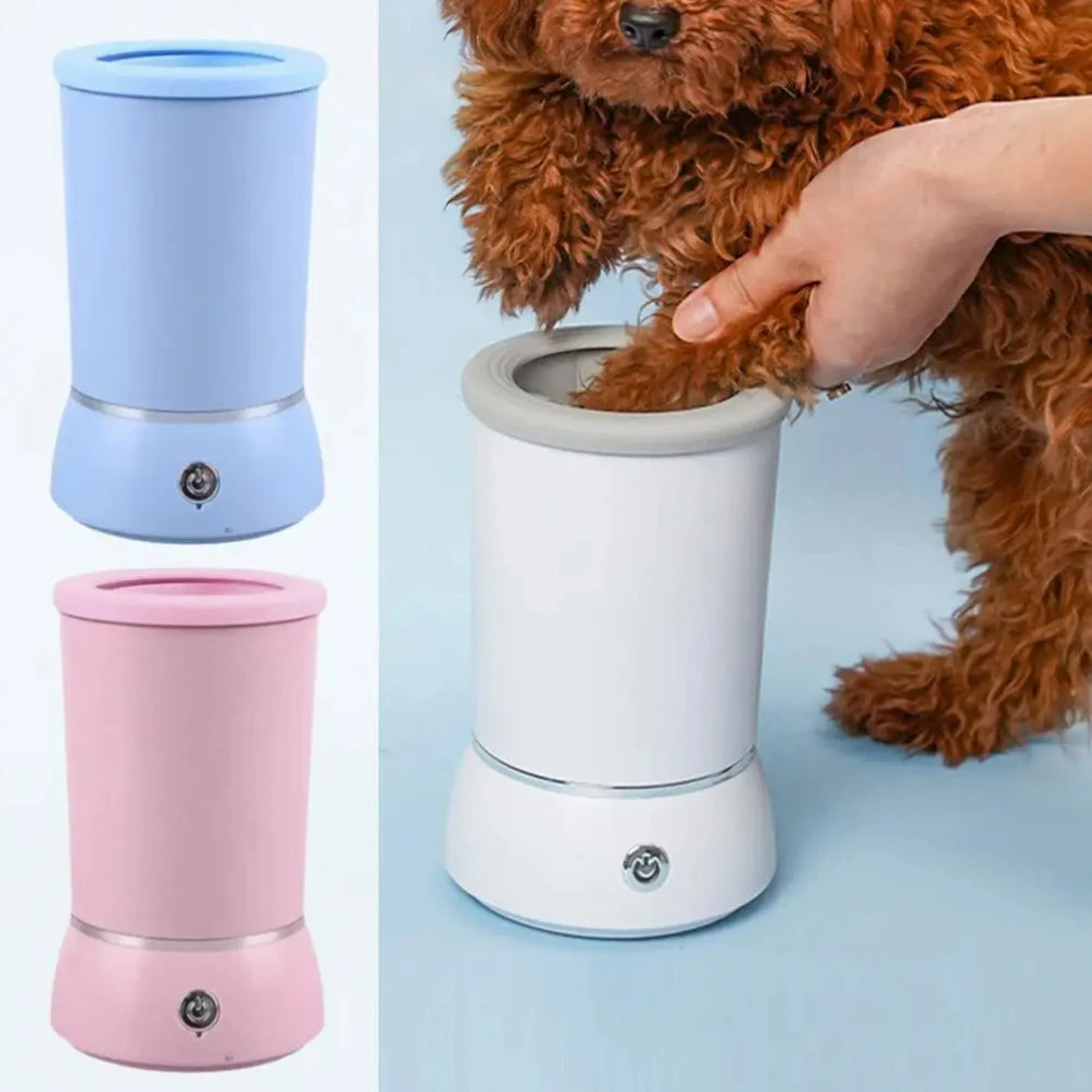 Automatic Portable Dog Paw Washer and Massager - USB Rechargeable Cleaner for Small to Medium Dogs and Cats